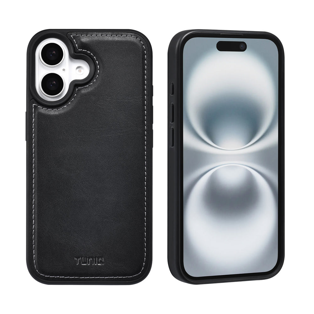 TUNIQ iPhone 16 Book Case hoesje - Pasjeshouder voor 3 pasjes - met afneembaar magnetisch hoesje - Zwart-Hoesjes-Ilumina Benelux
