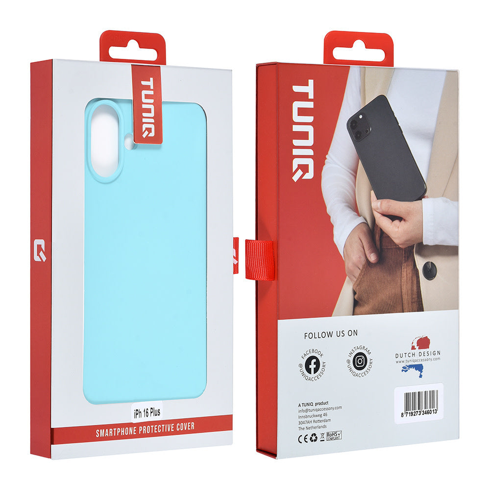 TUNIQ iPhone 16 Plus Backcover hoesje - Koraalblauw-Hoesjes-Ilumina Benelux