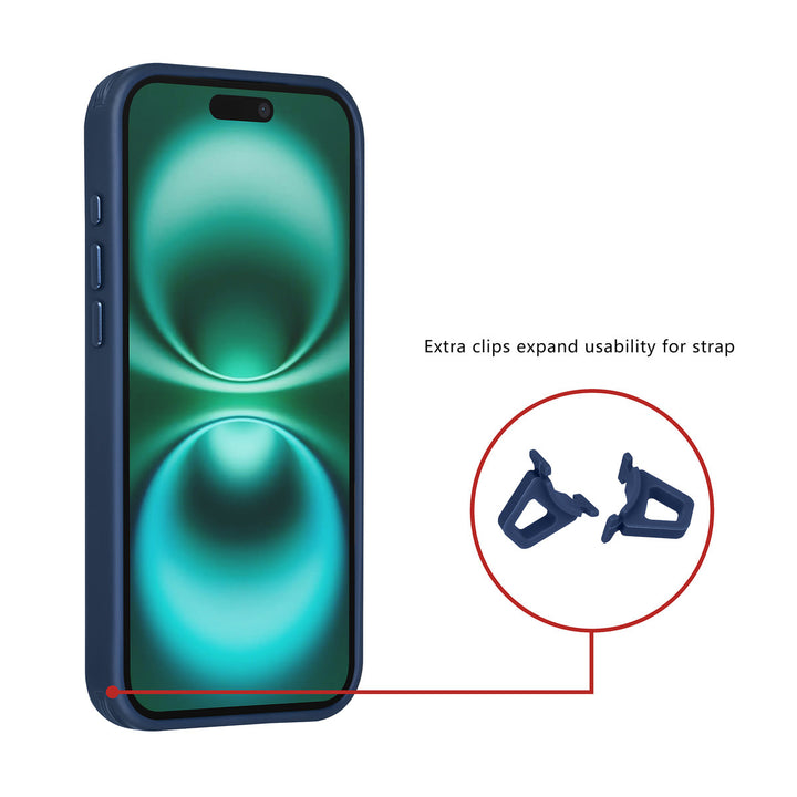 TUNIQ iPhone 16 Plus Backcover hoesje - Magsafe - Carbon Fiber - Shockproof - Blauw-Hoesjes-Ilumina Benelux