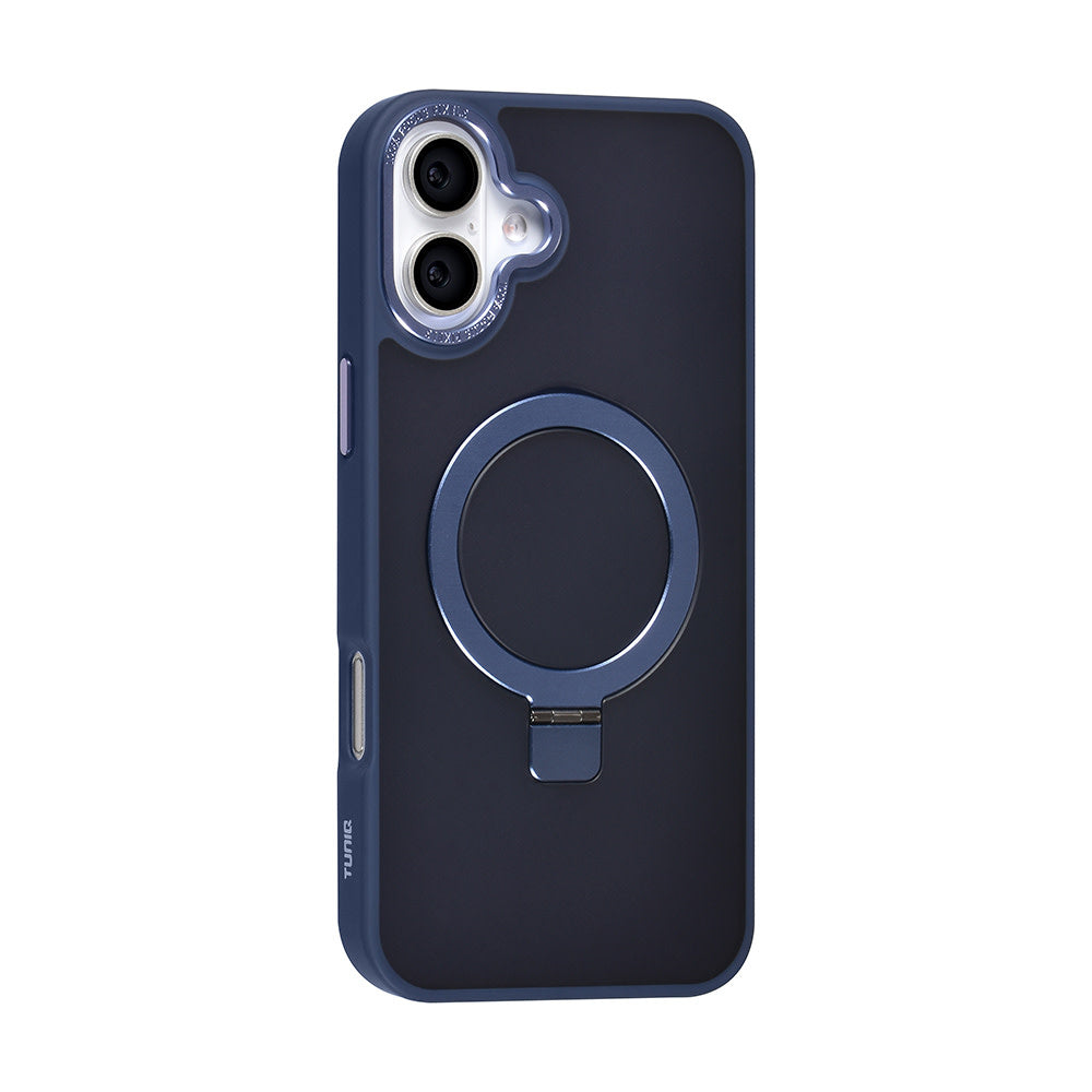 TUNIQ iPhone 16 Plus Backcover hoesje - Magsafe - Ringstand - Blauw-Hoesjes-Ilumina Benelux