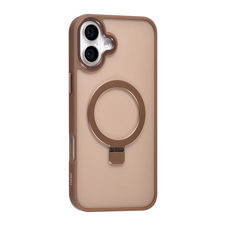 TUNIQ iPhone 16 Plus Backcover hoesje - Magsafe - Ringstand - Goud-Hoesjes-Ilumina Benelux
