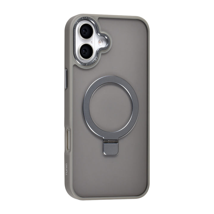 TUNIQ iPhone 16 Plus Backcover hoesje - Magsafe - Ringstand - Grijs-Hoesjes-Ilumina Benelux