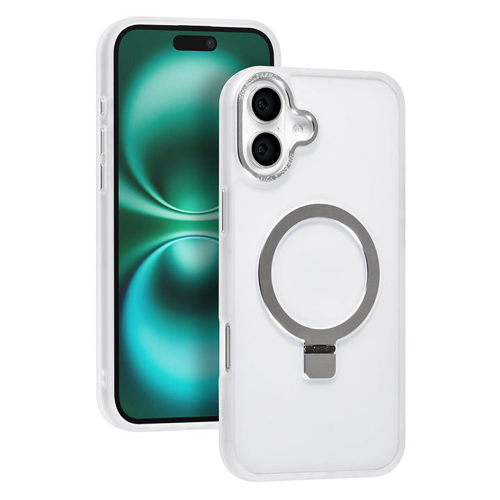 TUNIQ iPhone 16 Plus Backcover hoesje - Magsafe - Ringstand - Wit-Hoesjes-Ilumina Benelux