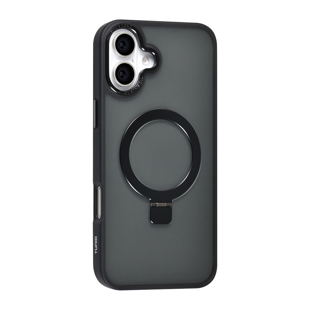 TUNIQ iPhone 16 Plus Backcover hoesje - Magsafe - Ringstand - Zwart-Hoesjes-Ilumina Benelux