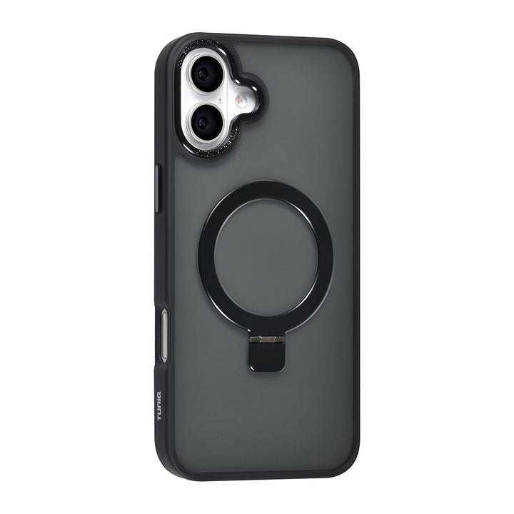 TUNIQ iPhone 16 Plus Backcover hoesje - Magsafe - Ringstand - Zwart-Hoesjes-Ilumina Benelux