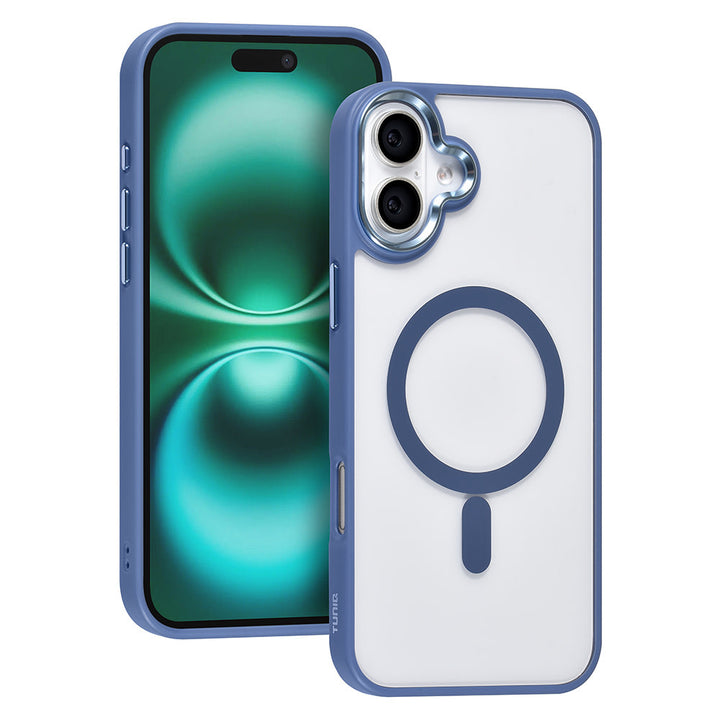 TUNIQ iPhone 16 Plus Backcover hoesje - Magsafe - Silicone - Blauw-Hoesjes-Ilumina Benelux