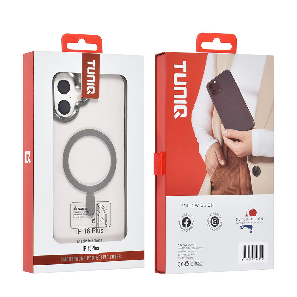 TUNIQ iPhone 16 Plus Backcover hoesje - Magsafe - Silicone - Grijs-Hoesjes-Ilumina Benelux