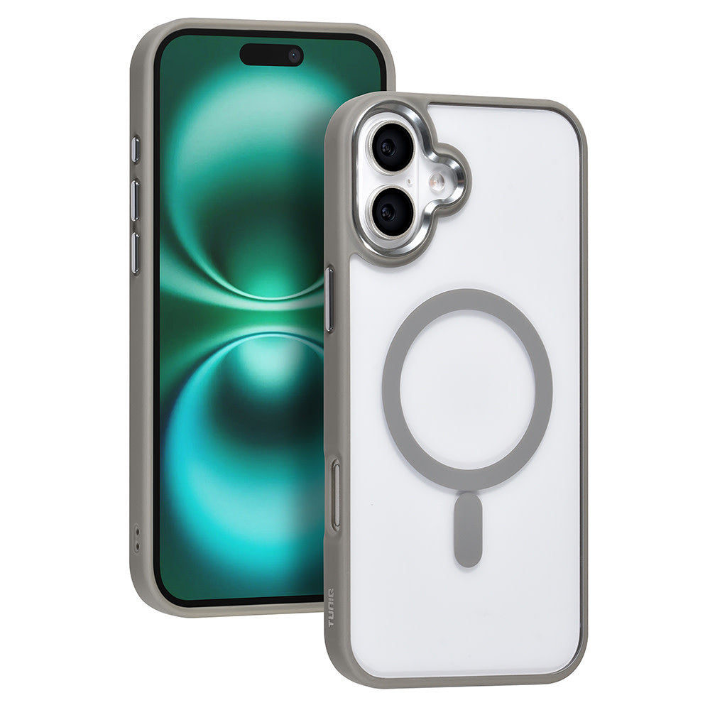 TUNIQ iPhone 16 Plus Backcover hoesje - Magsafe - Silicone - Grijs-Hoesjes-Ilumina Benelux