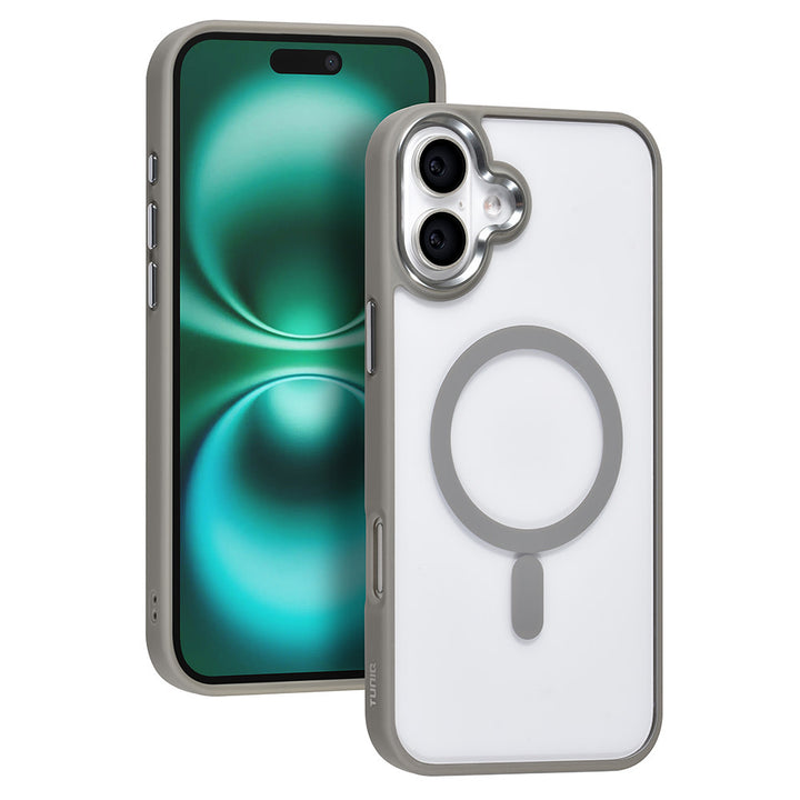 TUNIQ iPhone 16 Plus Backcover hoesje - Magsafe - Silicone - Grijs-Hoesjes-Ilumina Benelux