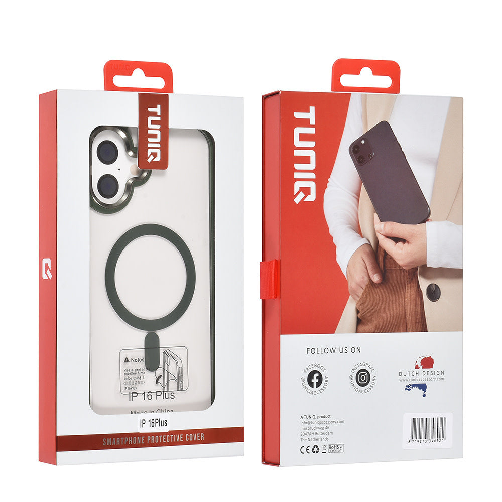 TUNIQ iPhone 16 Plus Backcover hoesje - Magsafe - Silicone - Groen-Hoesjes-Ilumina Benelux