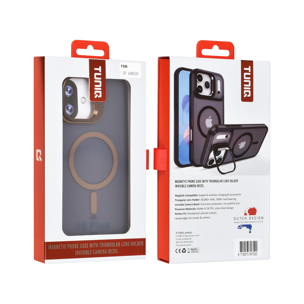 TUNIQ iPhone 16 Plus Backcover hoesje - Magsafe - With Camera Stand - Goud-Hoesjes-Ilumina Benelux