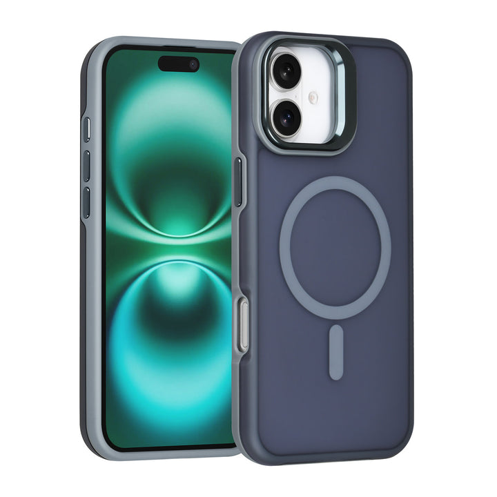 TUNIQ iPhone 16 Plus Backcover hoesje - Magsafe - With Camera Stand - Grijs-Hoesjes-Ilumina Benelux