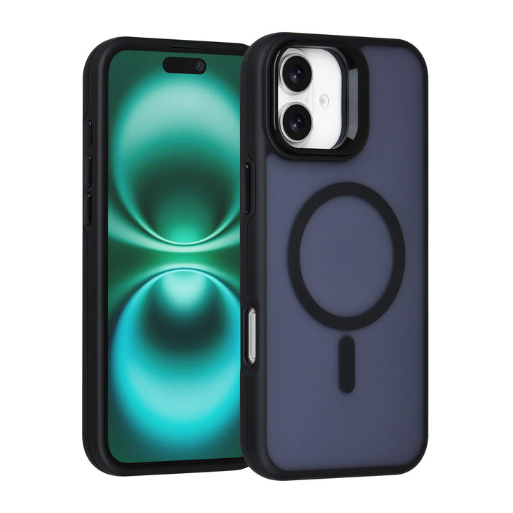 TUNIQ iPhone 16 Plus Backcover hoesje - Magsafe - With Camera Stand - Zwart-Hoesjes-Ilumina Benelux