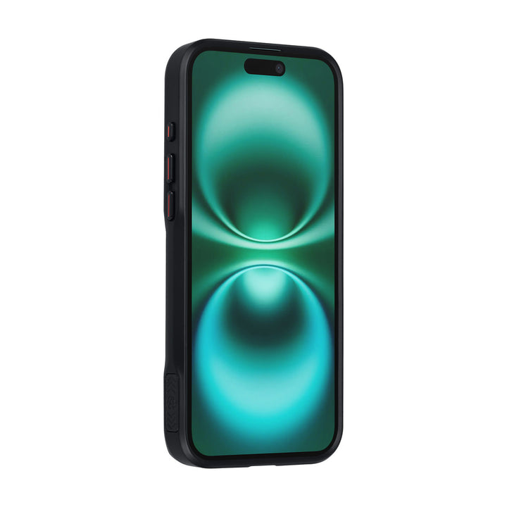TUNIQ iPhone 16 Plus Backcover hoesje - Magsafe With Ring Stand - Carbon Fiber - Zwart-Hoesjes-Ilumina Benelux