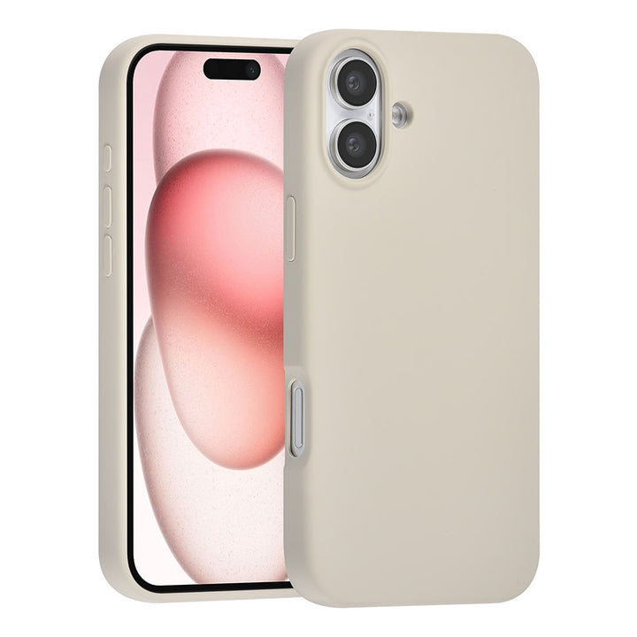 TUNIQ iPhone 16 Plus Backcover hoesje Premium Liquid silicone - Beige-Hoesjes-Ilumina Benelux