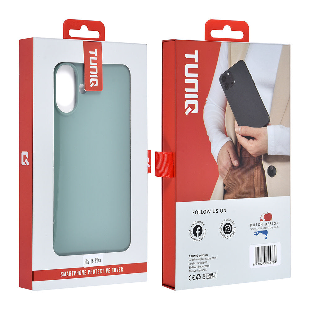 TUNIQ iPhone 16 Plus Backcover hoesje Premium Liquid silicone - Groen-Hoesjes-Ilumina Benelux