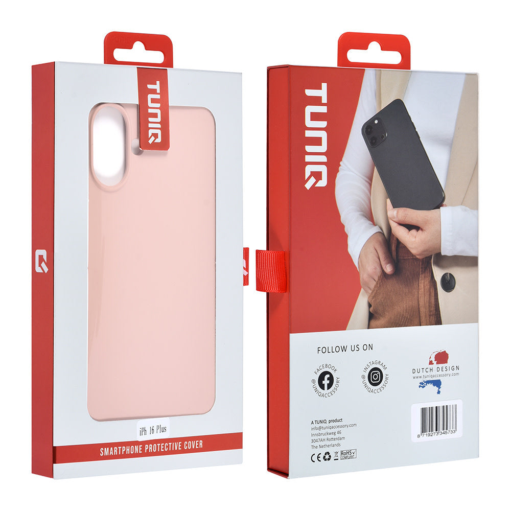 TUNIQ iPhone 16 Plus Backcover hoesje Premium Liquid silicone - Roze-Hoesjes-Ilumina Benelux