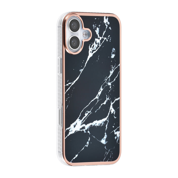 TUNIQ iPhone 16 Plus Backcover hoesje Silicone - Marble Black-Hoesjes-Ilumina Benelux