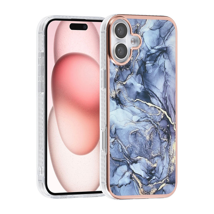 TUNIQ iPhone 16 Plus Backcover hoesje Silicone - Marble Grey-Hoesjes-Ilumina Benelux