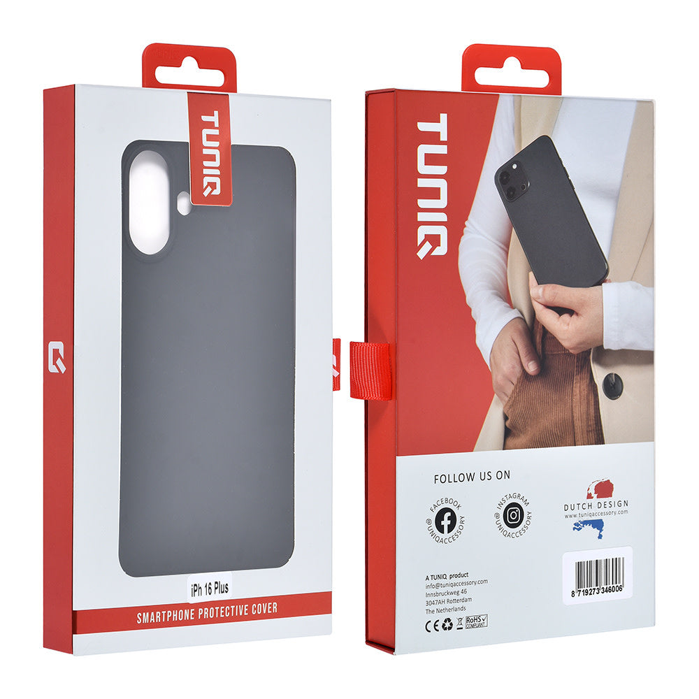 TUNIQ iPhone 16 Plus Backcover hoesje TPU - Zwart-Hoesjes-Ilumina Benelux
