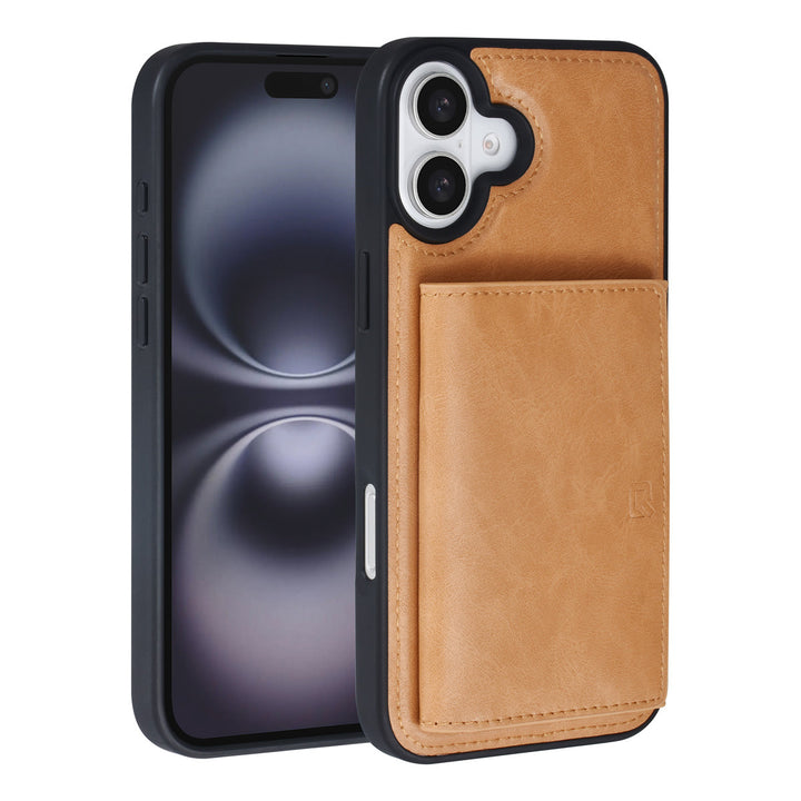 TUNIQ iPhone 16 Plus Backcover hoesje - met afneembare Pasjeshouder - Goud-Hoesjes-Ilumina Benelux
