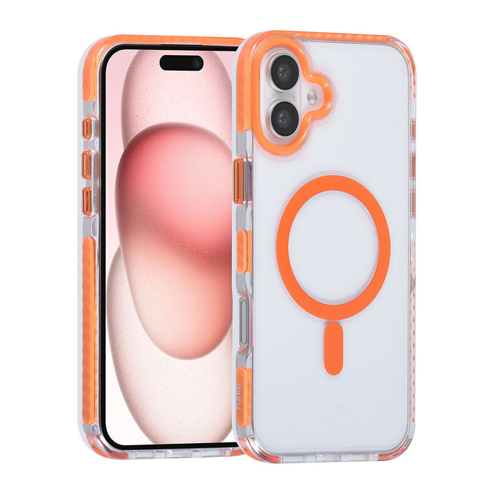 TUNIQ iPhone 16 Plus Backcover hoesje neck cord -TPU+PC - Oranje-Hoesjes-Ilumina Benelux