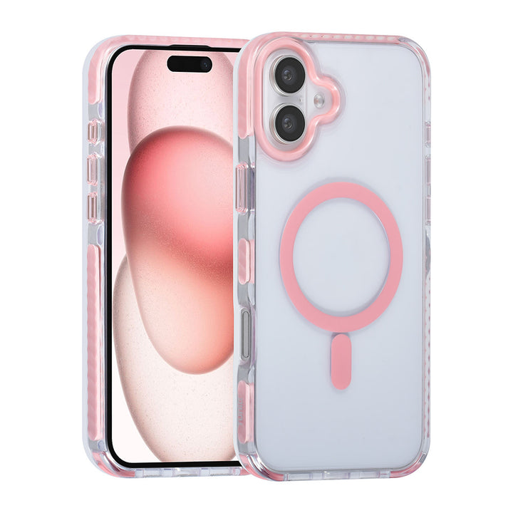 TUNIQ iPhone 16 Plus Backcover hoesje neck cord -TPU+PC - Roze-Hoesjes-Ilumina Benelux