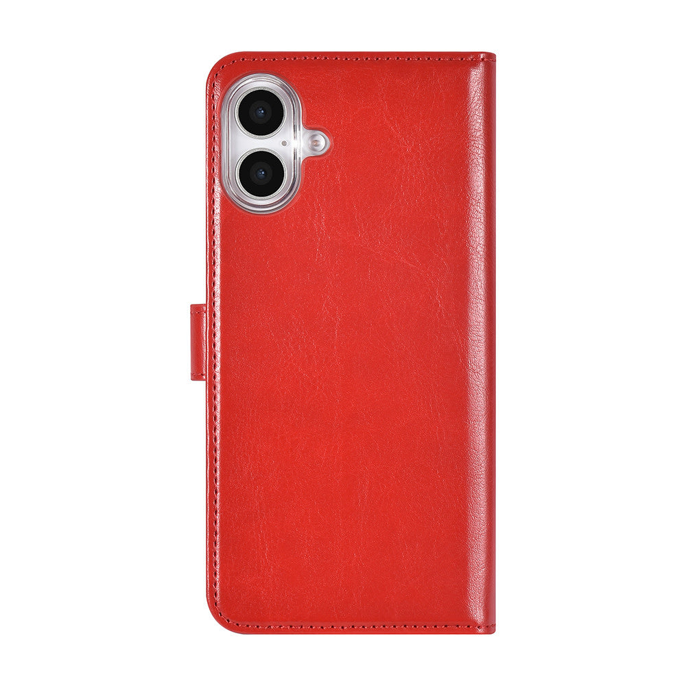 TUNIQ iPhone 16 Plus Book Case hoesje Pasjeshouder voor 3 pasjes - Hanger - Rood-Hoesjes-Ilumina Benelux