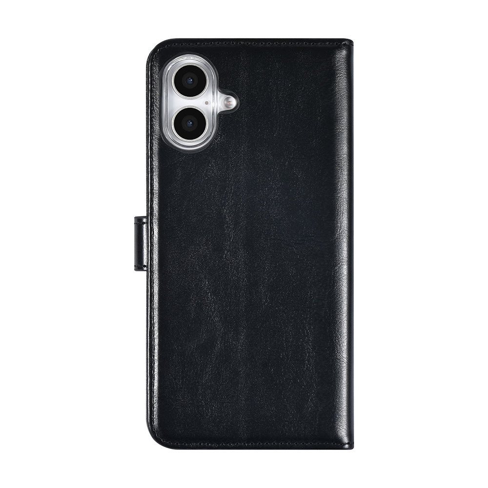 TUNIQ iPhone 16 Plus Book Case hoesje Pasjeshouder voor 3 pasjes - Hanger - Zwart-Hoesjes-Ilumina Benelux