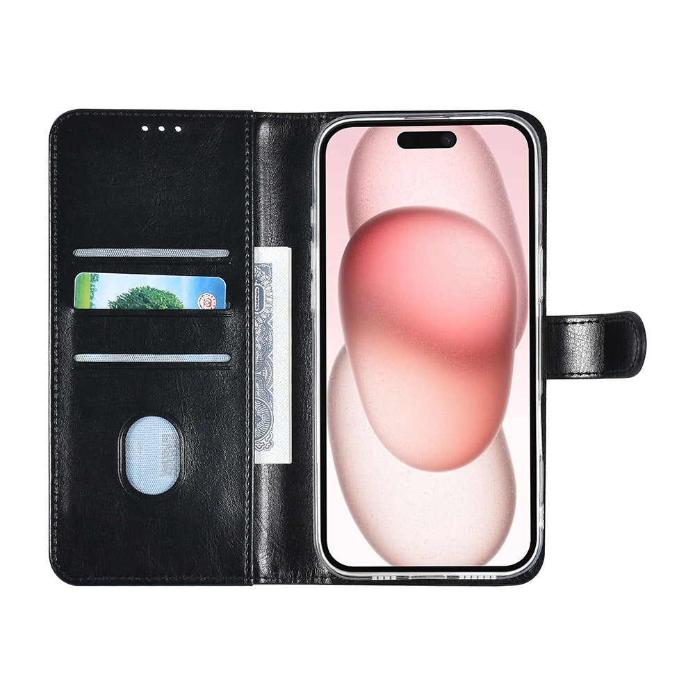 TUNIQ iPhone 16 Plus Book Case hoesje Pasjeshouder voor 3 pasjes - Hanger - Zwart-Hoesjes-Ilumina Benelux