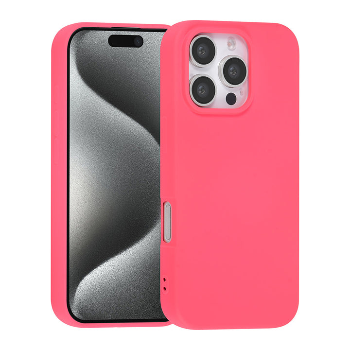 TUNIQ iPhone 16 Pro Backcover hoesje - Felroze-Hoesjes-Ilumina Benelux