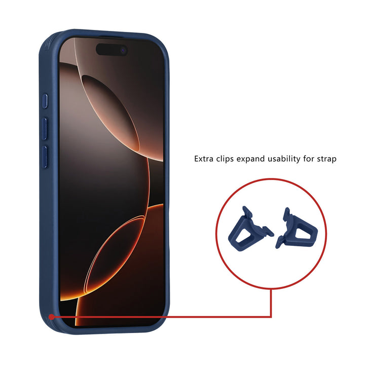 TUNIQ iPhone 16 Pro Backcover hoesje - Magsafe - Carbon Fiber - Shockproof - Blauw-Hoesjes-Ilumina Benelux