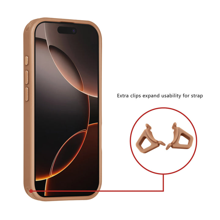 TUNIQ iPhone 16 Pro Backcover hoesje - Magsafe - Carbon Fiber - Shockproof - Goud-Hoesjes-Ilumina Benelux