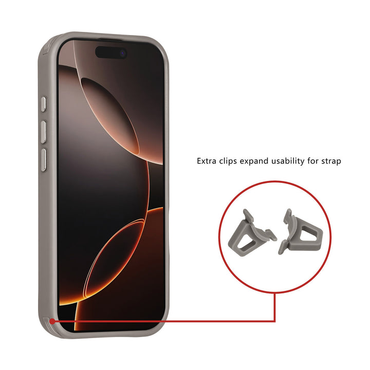 TUNIQ iPhone 16 Pro Backcover hoesje - Magsafe - Carbon Fiber - Shockproof - Grijs-Hoesjes-Ilumina Benelux