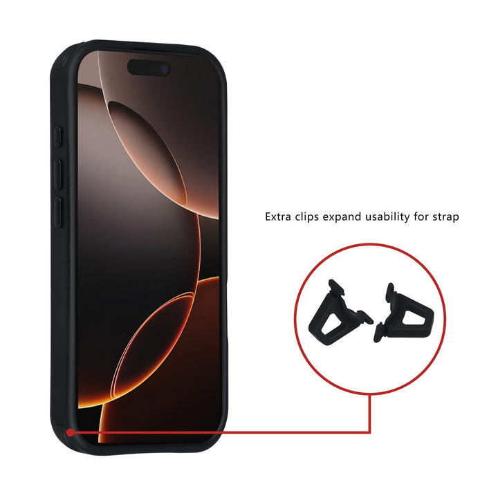 TUNIQ iPhone 16 Pro Backcover hoesje - Magsafe - Carbon Fiber - Shockproof - Zwart-Hoesjes-Ilumina Benelux