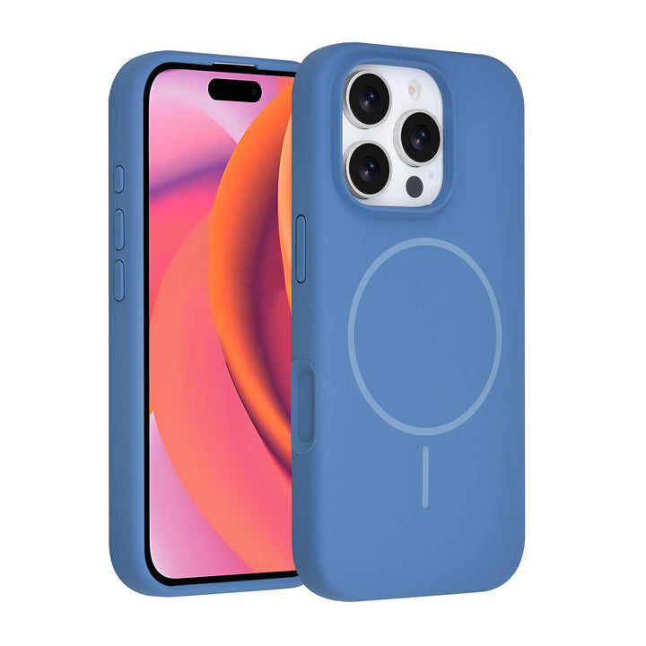 TUNIQ iPhone 16 Pro Backcover hoesje - Magsafe - Full Silicone - Blauw-Hoesjes-Ilumina Benelux
