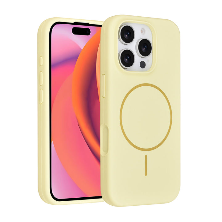 TUNIQ iPhone 16 Pro Backcover hoesje - Magsafe - Full Silicone - Geel-Hoesjes-Ilumina Benelux