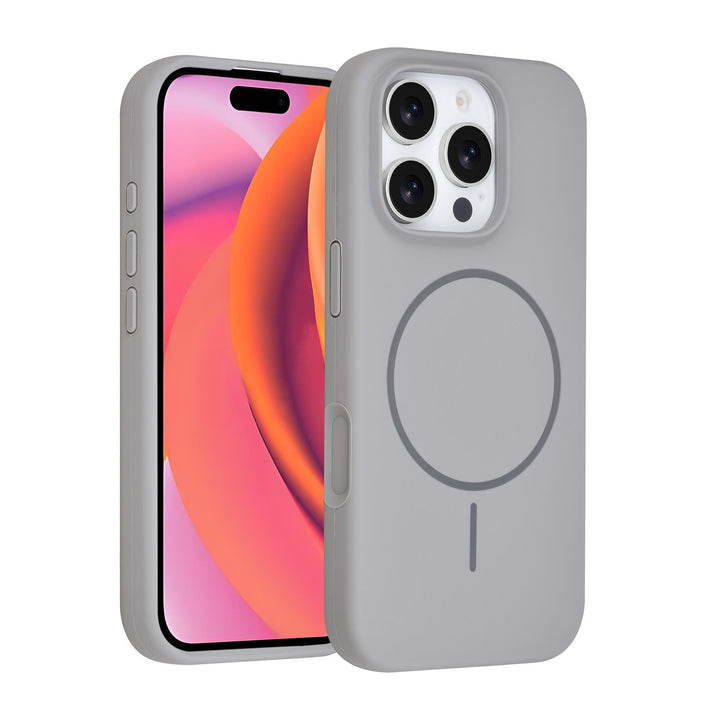TUNIQ iPhone 16 Pro Backcover hoesje - Magsafe - Full Silicone - Grijs-Hoesjes-Ilumina Benelux