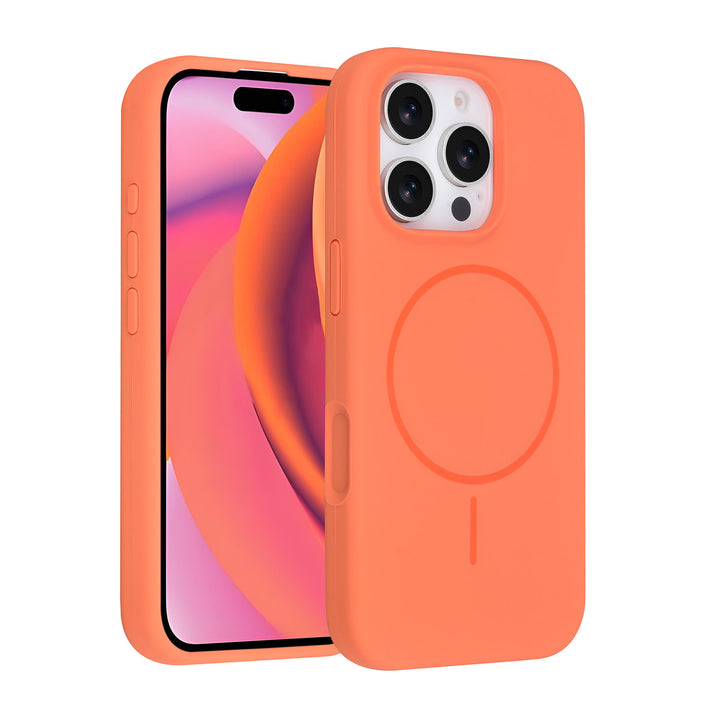 TUNIQ iPhone 16 Pro Backcover hoesje - Magsafe - Full Silicone - Oranje-Hoesjes-Ilumina Benelux