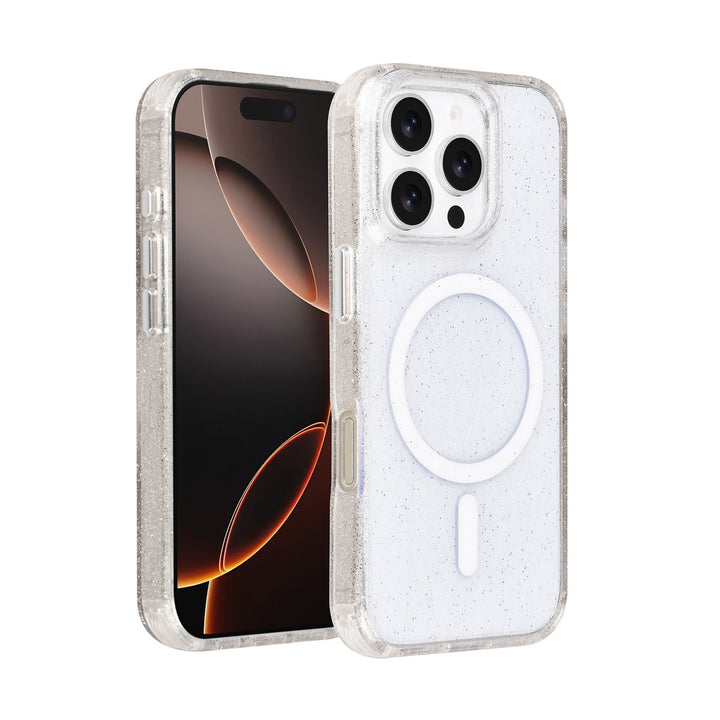 TUNIQ iPhone 16 Pro Backcover hoesje - Magsafe - Glitter - Hanger - Transparant-Hoesjes-Ilumina Benelux