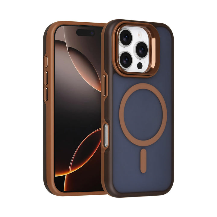 TUNIQ iPhone 16 Pro Backcover hoesje - Magsafe - With Camera Stand - Goud-Hoesjes-Ilumina Benelux