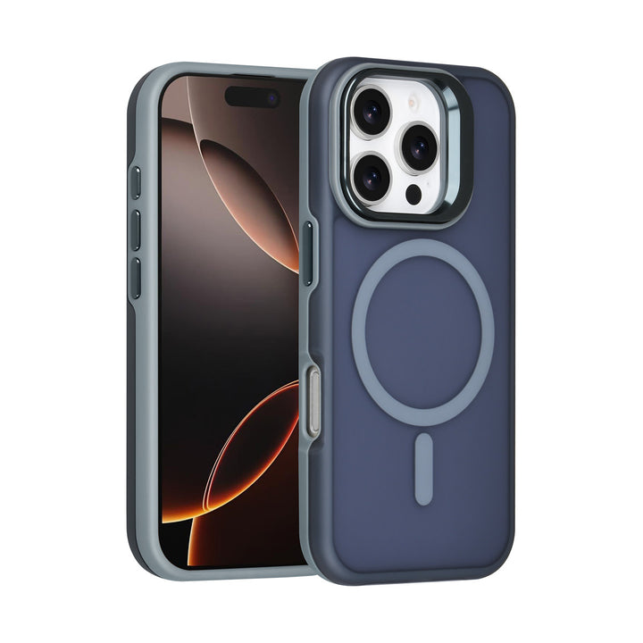 TUNIQ iPhone 16 Pro Backcover hoesje - Magsafe - With Camera Stand - Grijs-Hoesjes-Ilumina Benelux