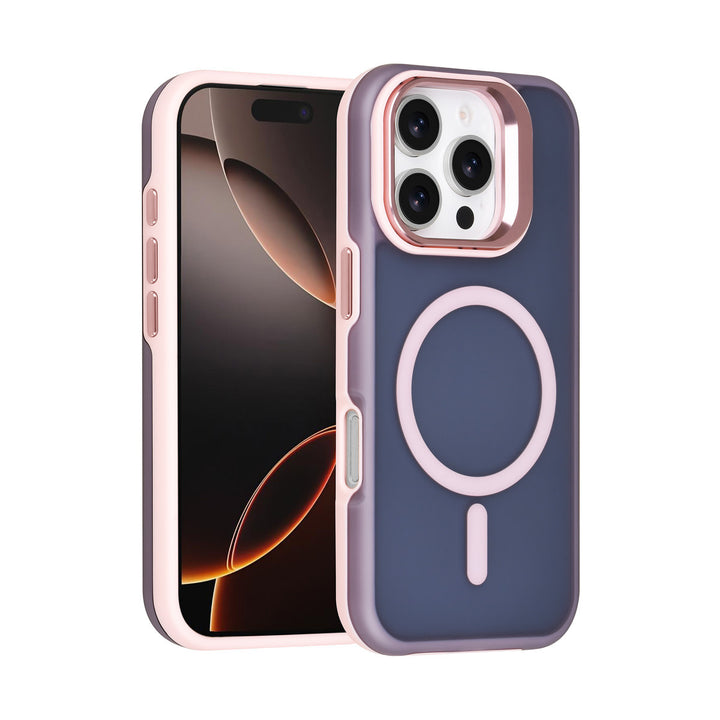 TUNIQ iPhone 16 Pro Backcover hoesje - Magsafe - With Camera Stand - Roze-Hoesjes-Ilumina Benelux