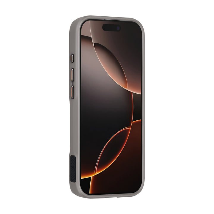 TUNIQ iPhone 16 Pro Backcover hoesje - Magsafe With Ring Stand - Carbon Fiber - Zilver-Hoesjes-Ilumina Benelux