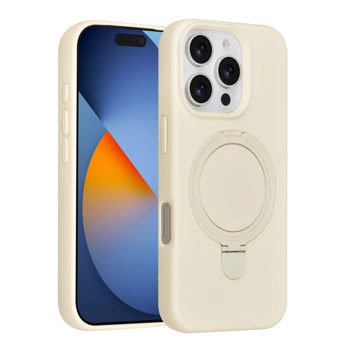 TUNIQ iPhone 16 Pro Backcover hoesje - Magsafe With Ring Stand - Hanger - Antique White-Hoesjes-Ilumina Benelux
