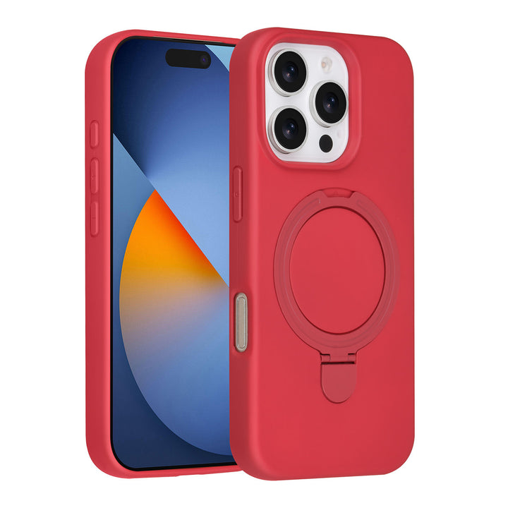 TUNIQ iPhone 16 Pro Backcover hoesje - Magsafe With Ring Stand - Hanger - Cherry Red-Hoesjes-Ilumina Benelux