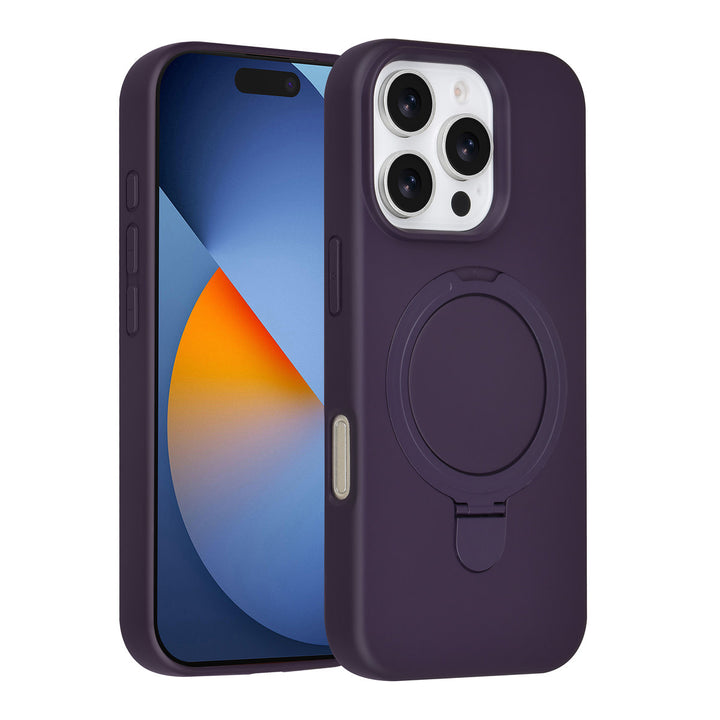 TUNIQ iPhone 16 Pro Backcover hoesje - Magsafe With Ring Stand - Hanger - Grape Purple-Hoesjes-Ilumina Benelux