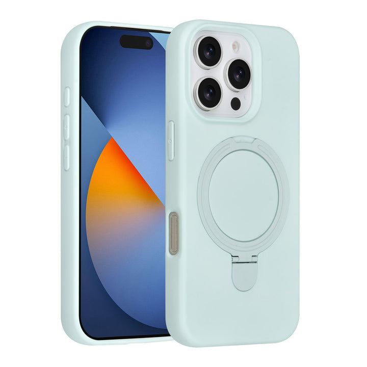 TUNIQ iPhone 16 Pro Backcover hoesje - Magsafe With Ring Stand - Hanger - Mint Green-Hoesjes-Ilumina Benelux