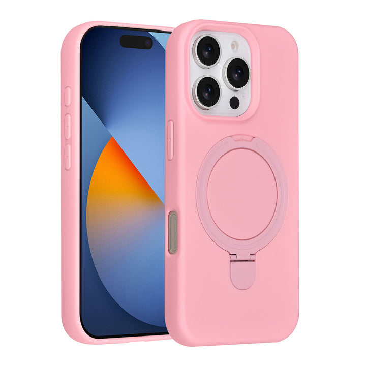 TUNIQ iPhone 16 Pro Backcover hoesje - Magsafe With Ring Stand - Hanger - Sakura Pink-Hoesjes-Ilumina Benelux