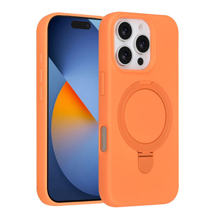 TUNIQ iPhone 16 Pro Backcover hoesje - Magsafe With Ring Stand - Hanger - Tangerine Orange-Hoesjes-Ilumina Benelux
